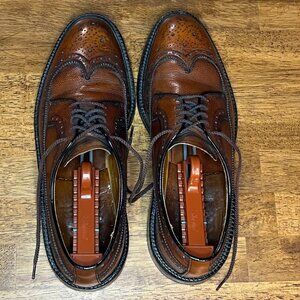 Vintage G.H. Bass & Co. Monograms Brown Leather Wingtip Lace Up Shoes Size 8M